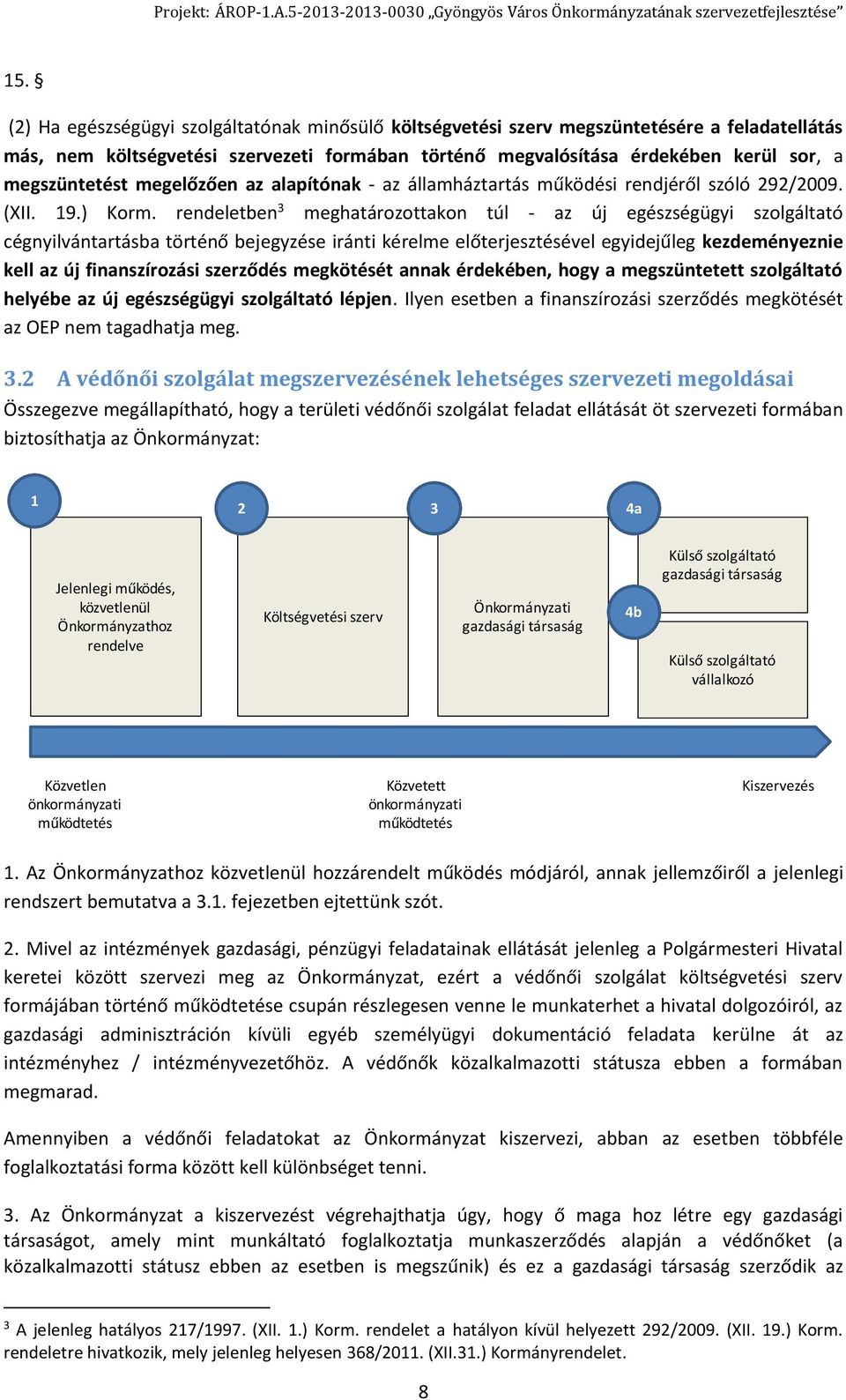 rendeletben 3 meghatározottakon túl - az új egészségügyi szolgáltató cégnyilvántartásba történő bejegyzése iránti kérelme előterjesztésével egyidejűleg kezdeményeznie kell az új finanszírozási