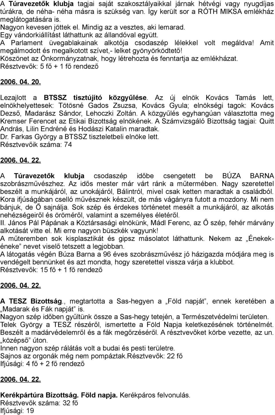 Amit megálmodott és megalkotott szívet,- lelket gyönyörködtető! Köszönet az Önkormányzatnak, hogy létrehozta és fenntartja az emlékházat. Résztvevők: 5 fő + 1 fő rendező 200