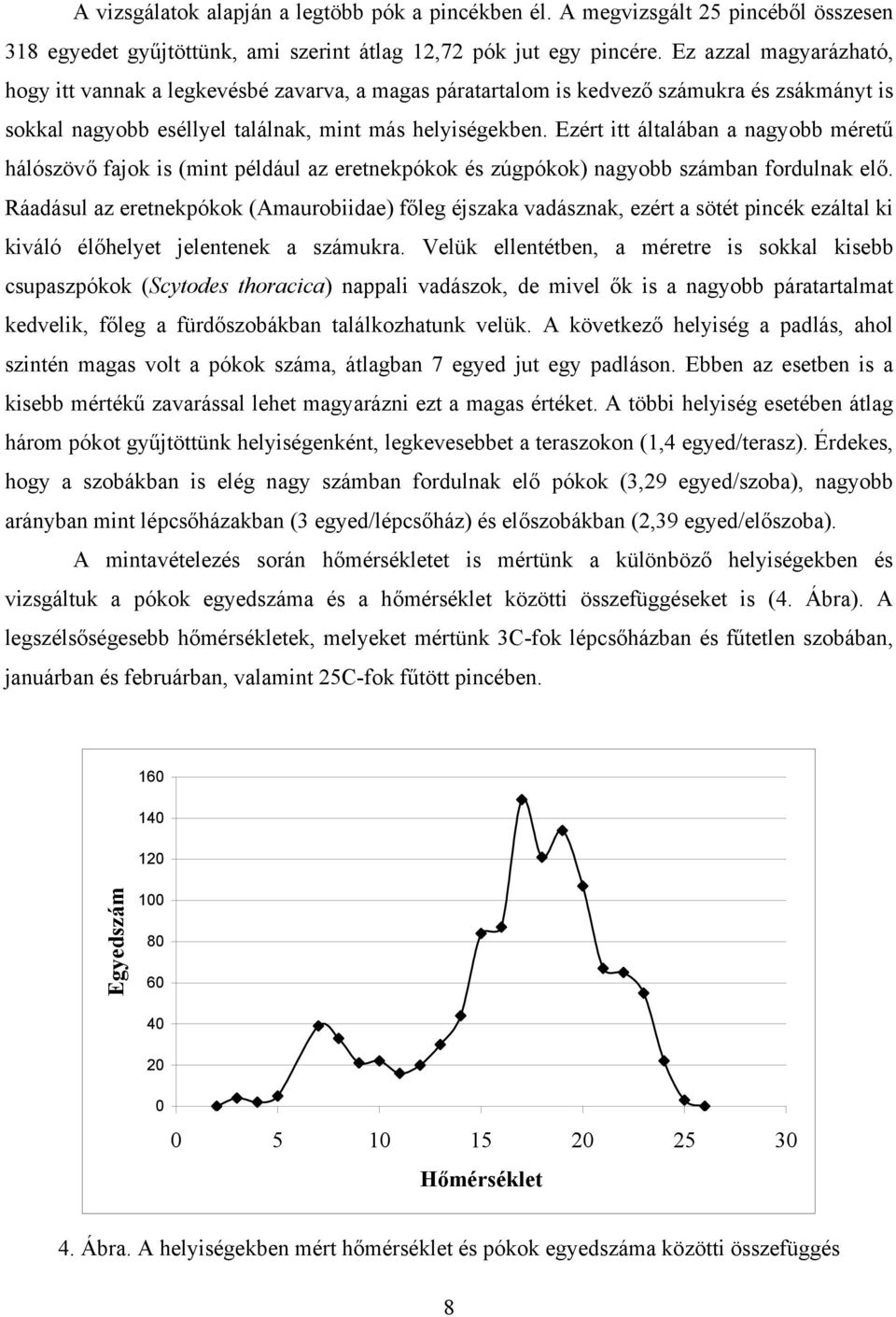 Ezért itt általában a nagyobb méretű hálószövő fajok is (mint például az eretnekpókok és zúgpókok) nagyobb számban fordulnak elő.