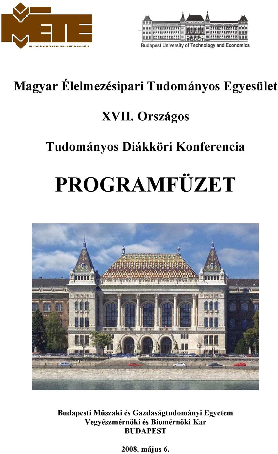 PROGRAMFÜZET Budapesti Műszaki és Gazdaságtudományi