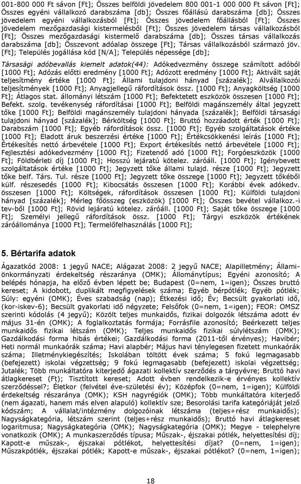 vállalkozás darabszáma [db]; Összevont adóalap összege [Ft]; Társas vállalkozásból származó jöv.