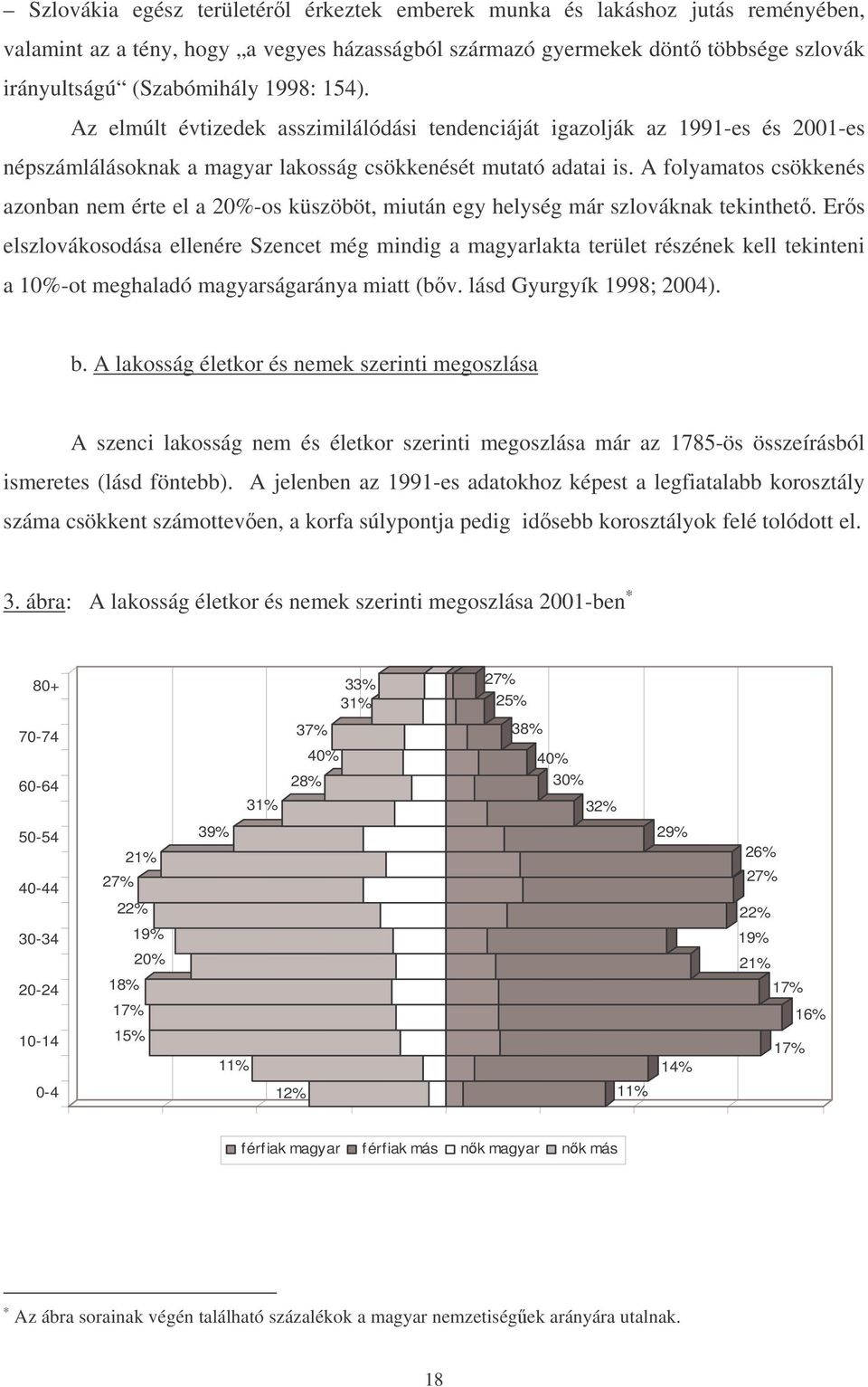 A folyamatos csökkenés azonban nem érte el a 20%-os küszöböt, miután egy helység már szlováknak tekinthet.