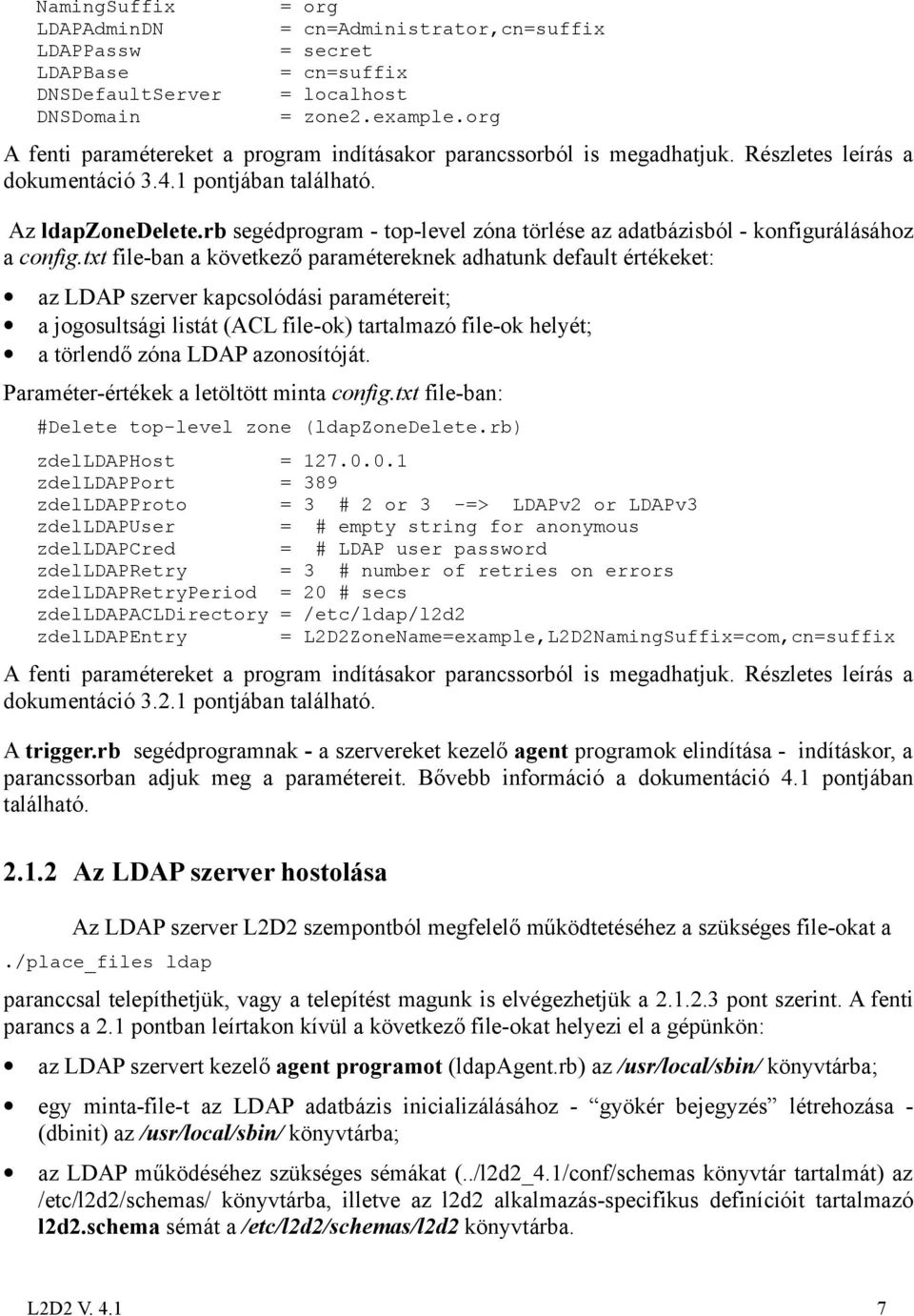 rb segédprogram - top-level zóna törlése az adatbázisból - konfigurálásához a config.