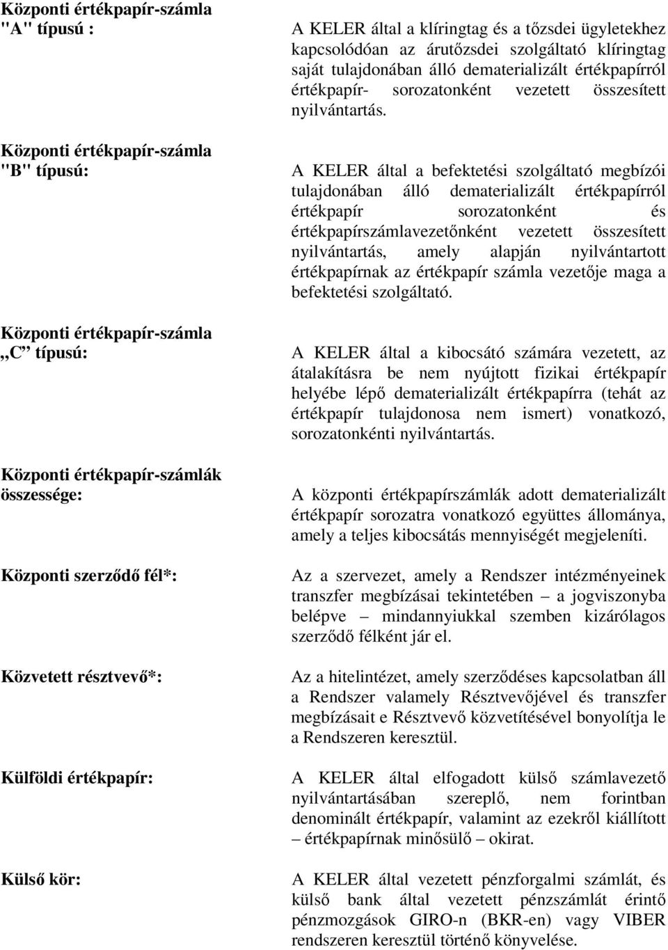 értékpapír- sorozatonként vezetett összesített nyilvántartás.