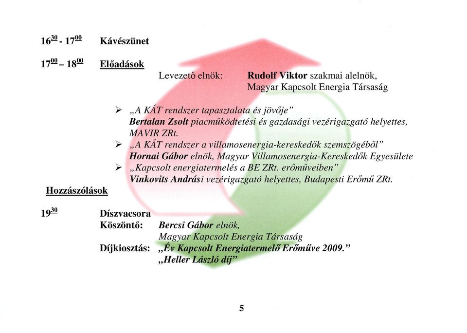 A KÁT rendszer a villamosenergia-kereskedők szemszögéből Hornai Gábor elnök, Magyar Villamosenergia-Kereskedők Egyesülete Kapcsolt