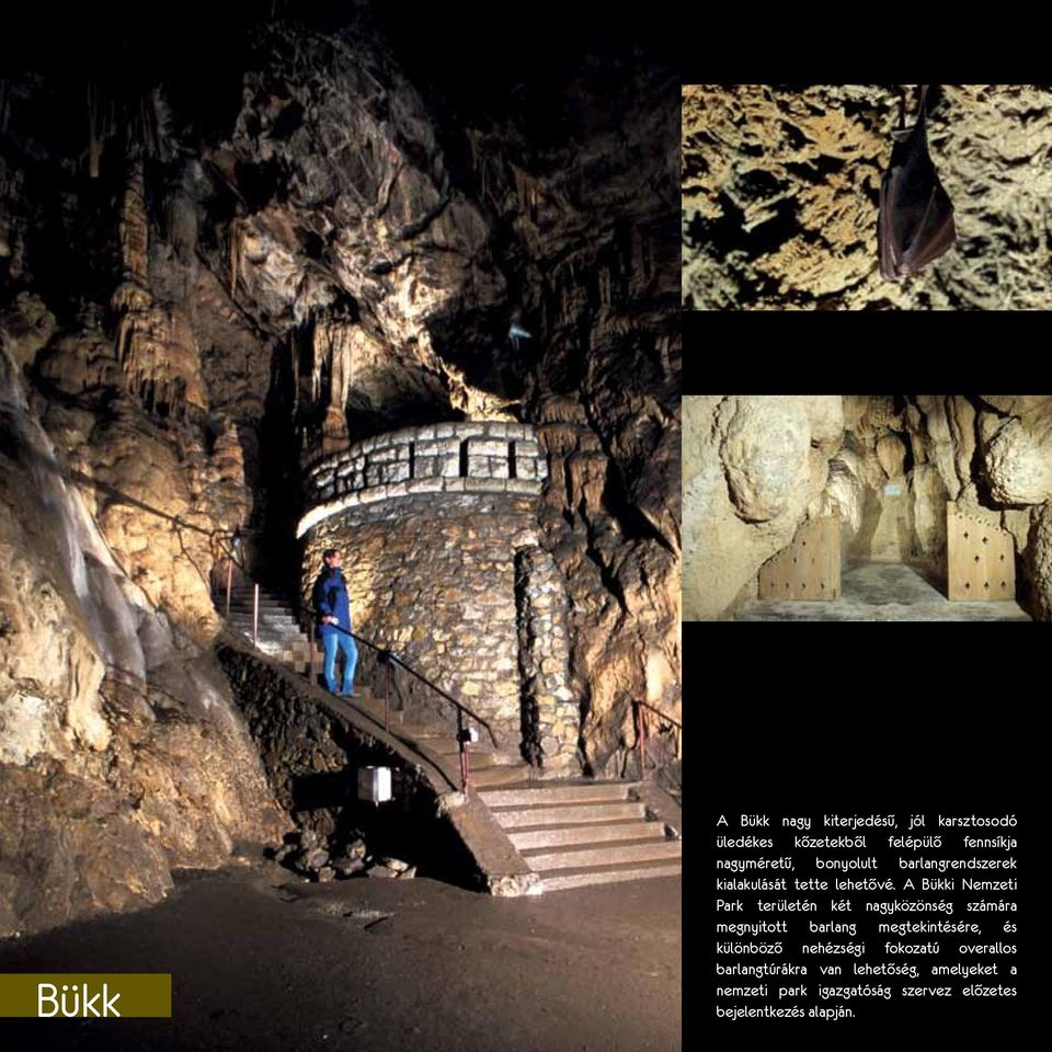 A Bükki Nemzeti Park területén két nagyközönség számára megnyitott barlang megtekintésére, és