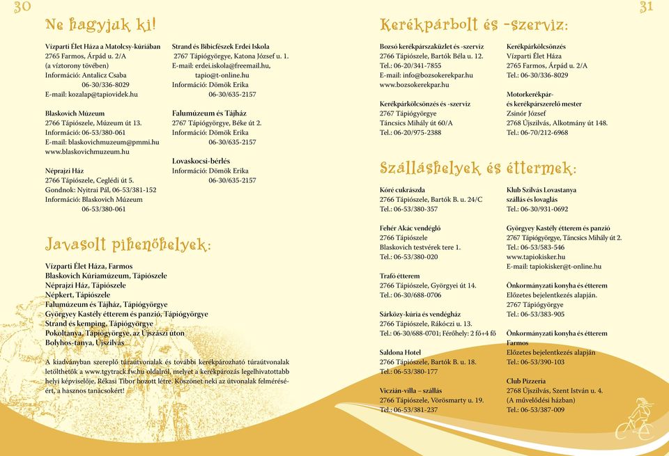 Információ: 06-53/380-061 E-mail: blaskovichmuzeum@pmmi.hu www.blaskovichmuzeum.hu Néprajzi Ház 2766 Tápiószele, Ceglédi út 5.