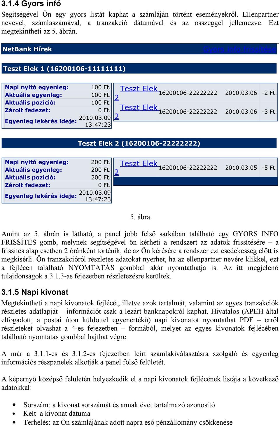 2010.03.09 Egyenleg lekérés ideje: 13:47:23 Teszt Elek 2 Teszt Elek 2 16200106-22222222 2010.03.06-2 Ft. 16200106-22222222 2010.03.06-3 Ft.