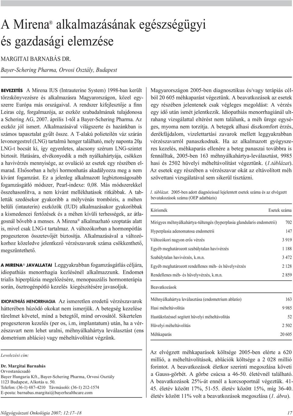 A rendszer kifejlesztôje a finn Leiras cég, forgalmazója, az eszköz szabadalmának tulajdonosa a Schering AG, 2007. április 1-tôl a Bayer-Schering Pharma. Az eszköz jól ismert.