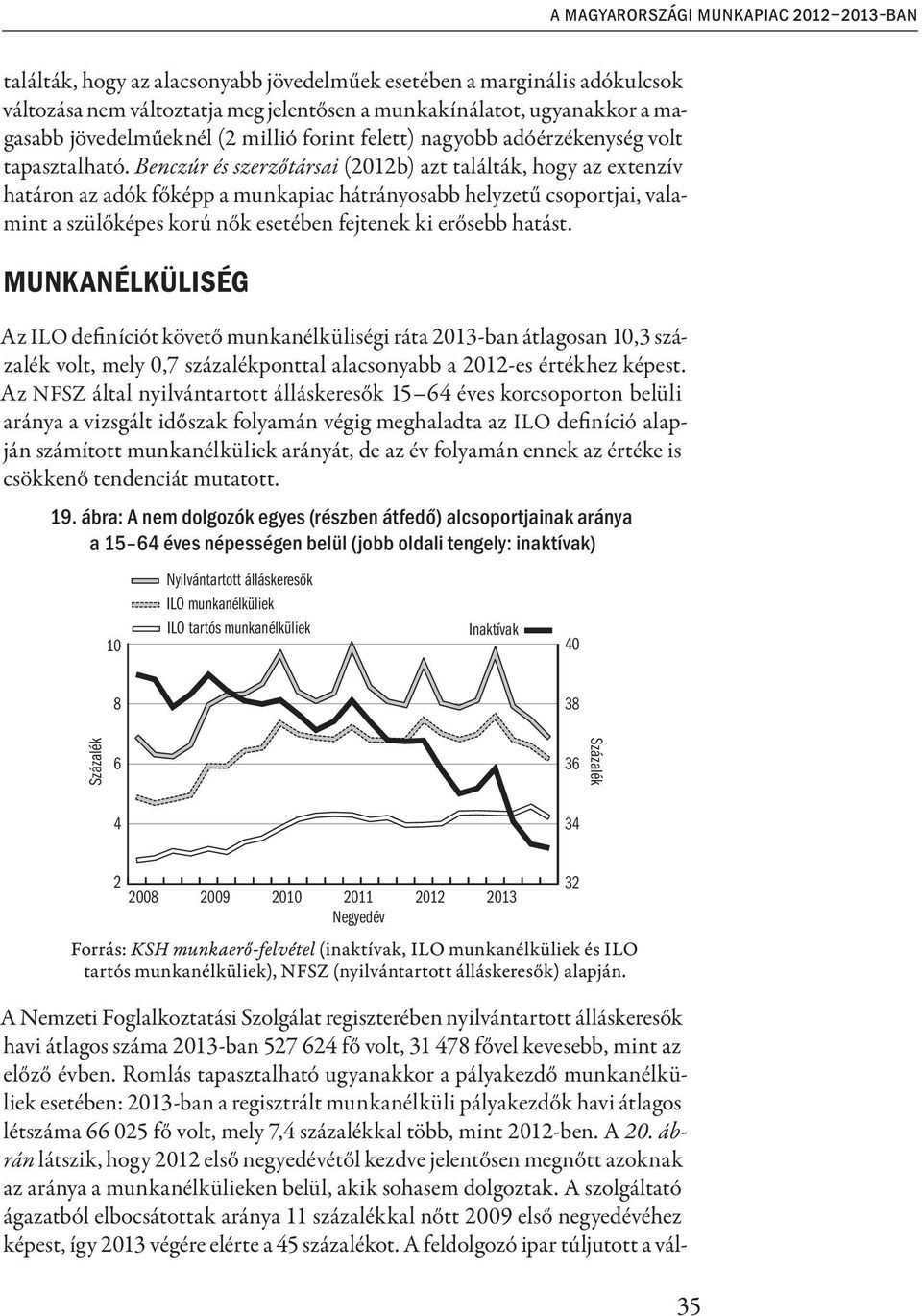 Benczúr és szerzőtársai (2012b) azt találták, hogy az extenzív határon az adók főképp a munkapiac hátrányosabb helyzetű csoportjai, valamint a szülőképes korú nők esetében fejtenek ki erősebb hatást.