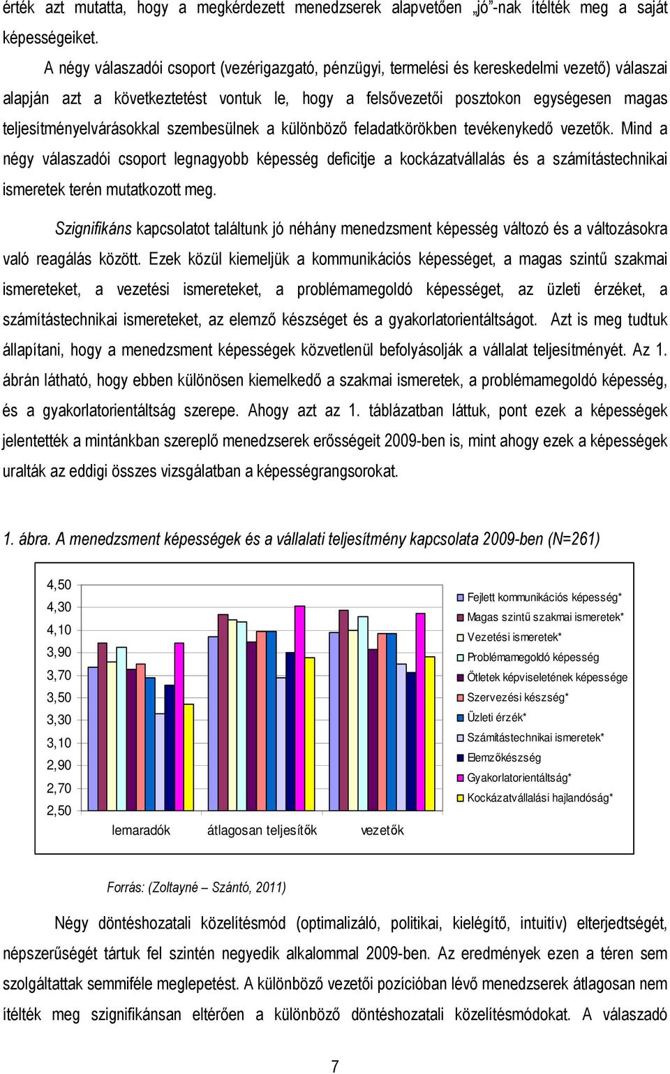 teljesítményelvárásokkal szembesülnek a különbözı feladatkörökben tevékenykedı vezetık.