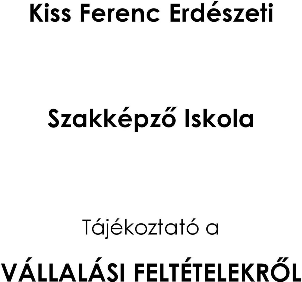 Szakképző Iskola