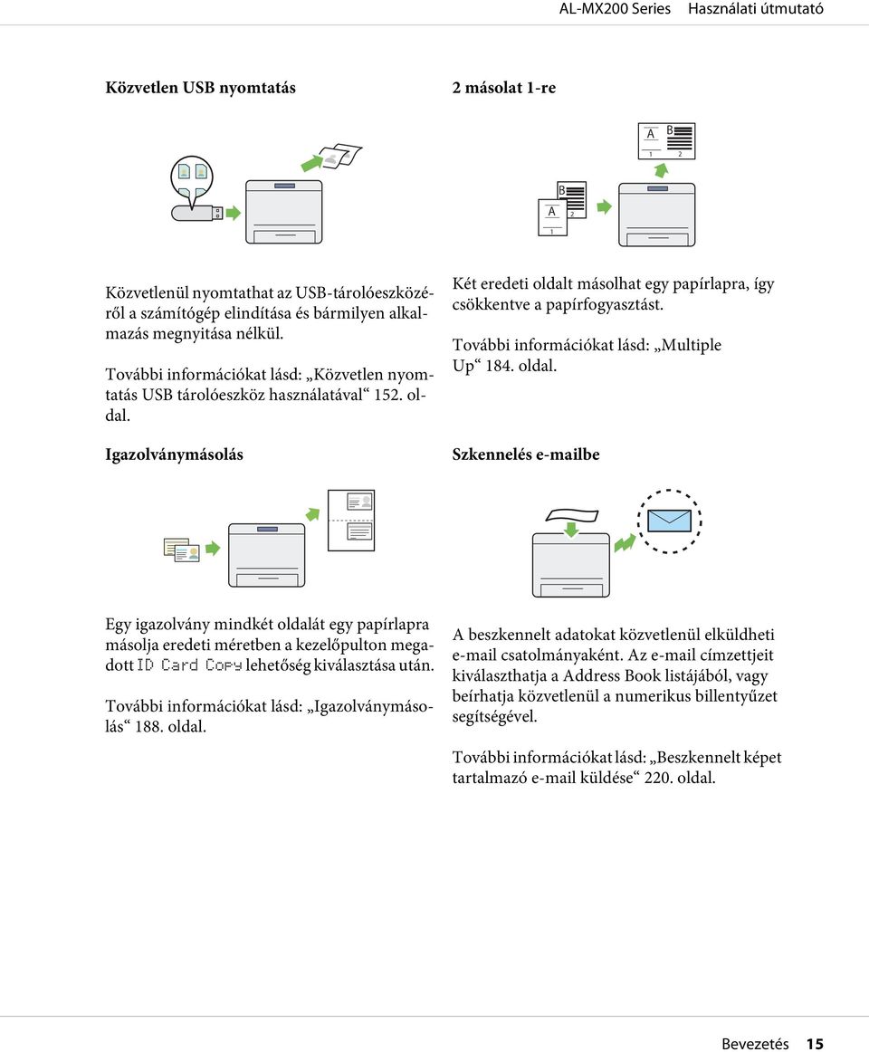 További információkat lásd: Multiple Up 184. oldal.