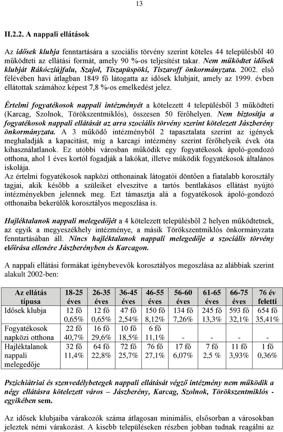 évben ellátottak számához képest 7,8 %-os emelkedést jelez.