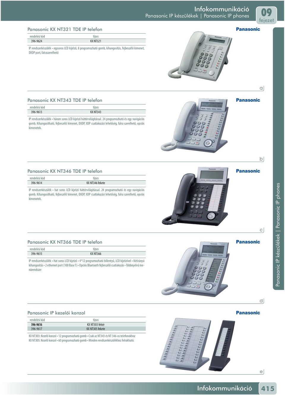 Kihngosíthtó, fjszélő kimnt, DXDP, XDP stlkozási lhtőség, flr szrlhtő, opiós kimntk. Pnsoni KX NT346 TDE IP tlfon 396-9614 KX NT346 fkt IP rnszrkészülék ht soros LCD kijlző háttérvilágítássl.