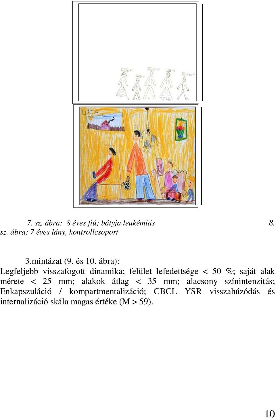 ábra): Legfeljebb visszafogott dinamika; felület lefedettsége < 50 %; saját alak mérete <