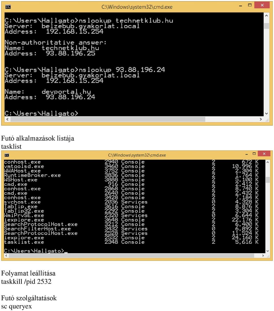 leállítása taskkill /pid