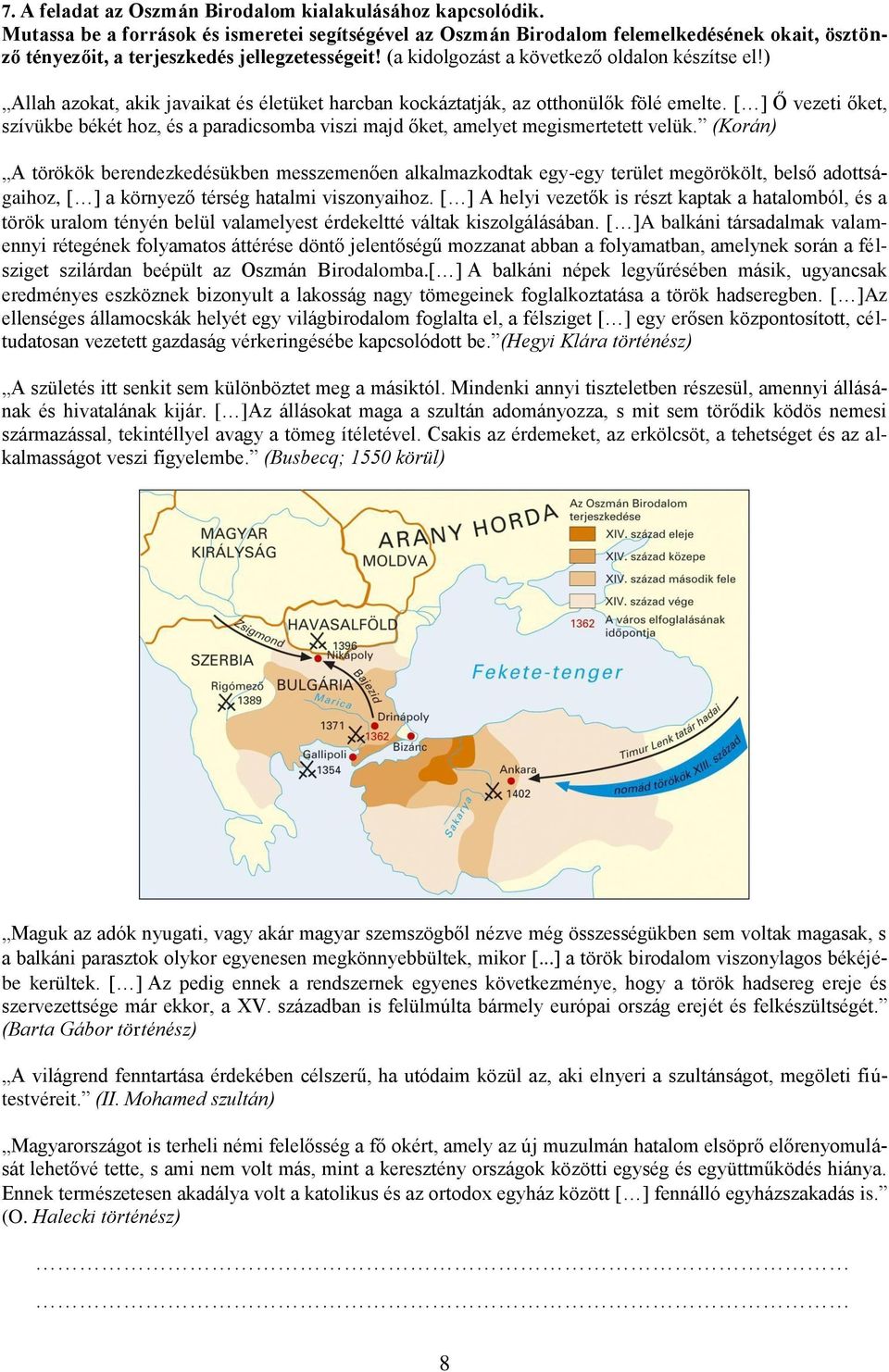 ) Allah azokat, akik javaikat és életüket harcban kockáztatják, az otthonülők fölé emelte. Ő vezeti őket, szívükbe békét hoz, és a paradicsomba viszi majd őket, amelyet megismertetett velük.