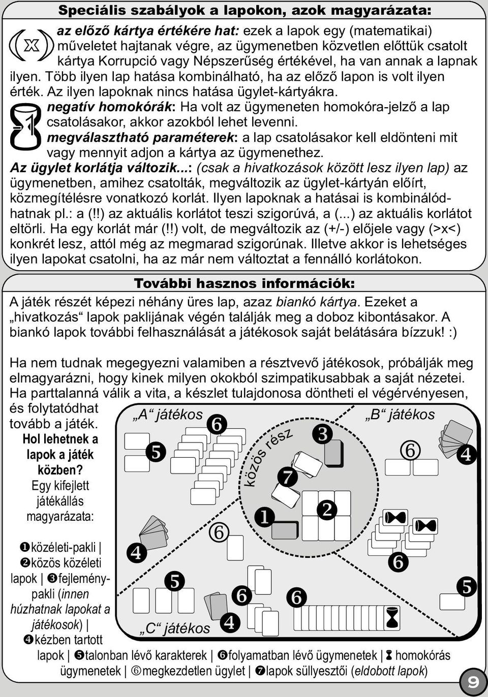 negatív homokórák: Ha volt az ügymeneten homokóra-jelző a lap -1 csatolásakor, akkor azokból lehet levenni.