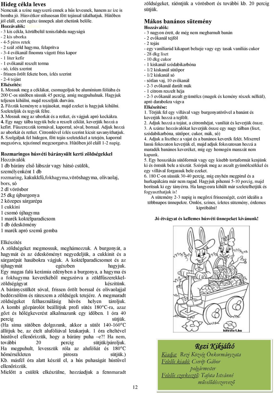 - 3 kis cékla, körülbelül teniszlabda nagyságú - 2 kis uborka - 4-5 piros retek - 2 szál zöld hagyma, felaprítva - 3-4 evőkanál finomra vágott friss kapor - 1 liter kefir - 1 evőkanál reszelt torma -