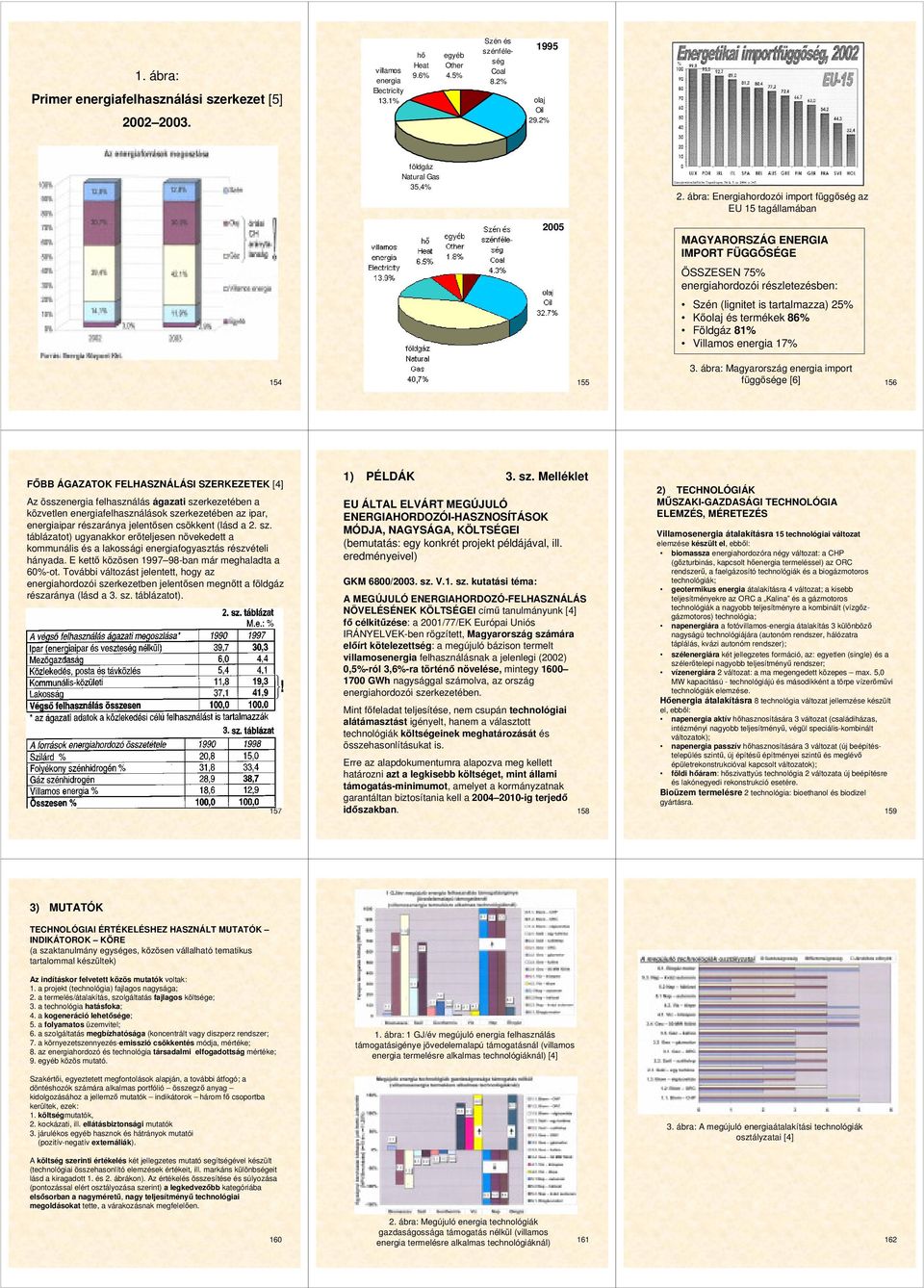 ábra: Energiahordozói import függıség az EU 15 tagállamában MAGYARORSZÁG ENERGIA IMPORT FÜGGİSÉGE ÖSSZESEN 75% energiahordozói részletezésben: Szén (lignitet is tartalmazza) 25% Kıolaj és termékek