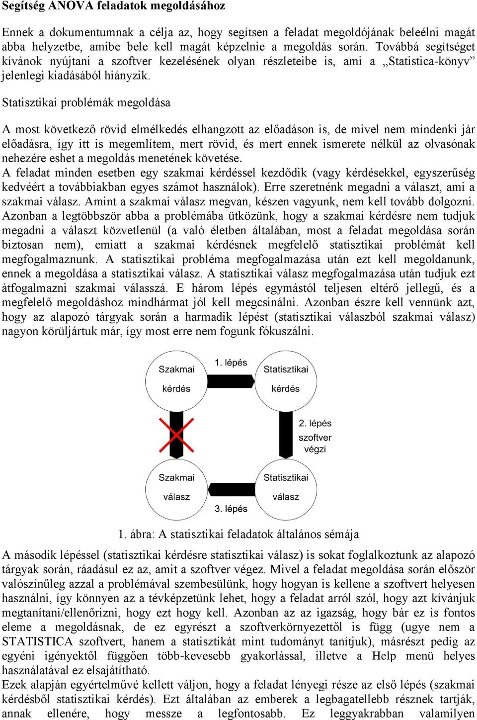 Statisztikai problémák megoldása A most következő rövid elmélkedés elhangzott az előadáson is, de mivel nem mindenki jár előadásra, így itt is megemlítem, mert rövid, és mert ennek ismerete nélkül az