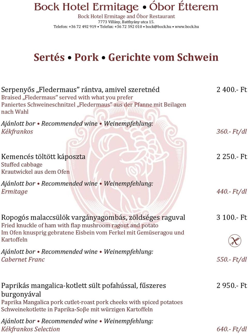 - Ft/dl Ropogós malaccsülök vargányagombás, zöldséges raguval Fried knuckle of ham with flap mushroom ragout and potato Im Ofen knusprig gebratene Eisbein vom Ferkel mit Gemüseragou und Kartoffeln