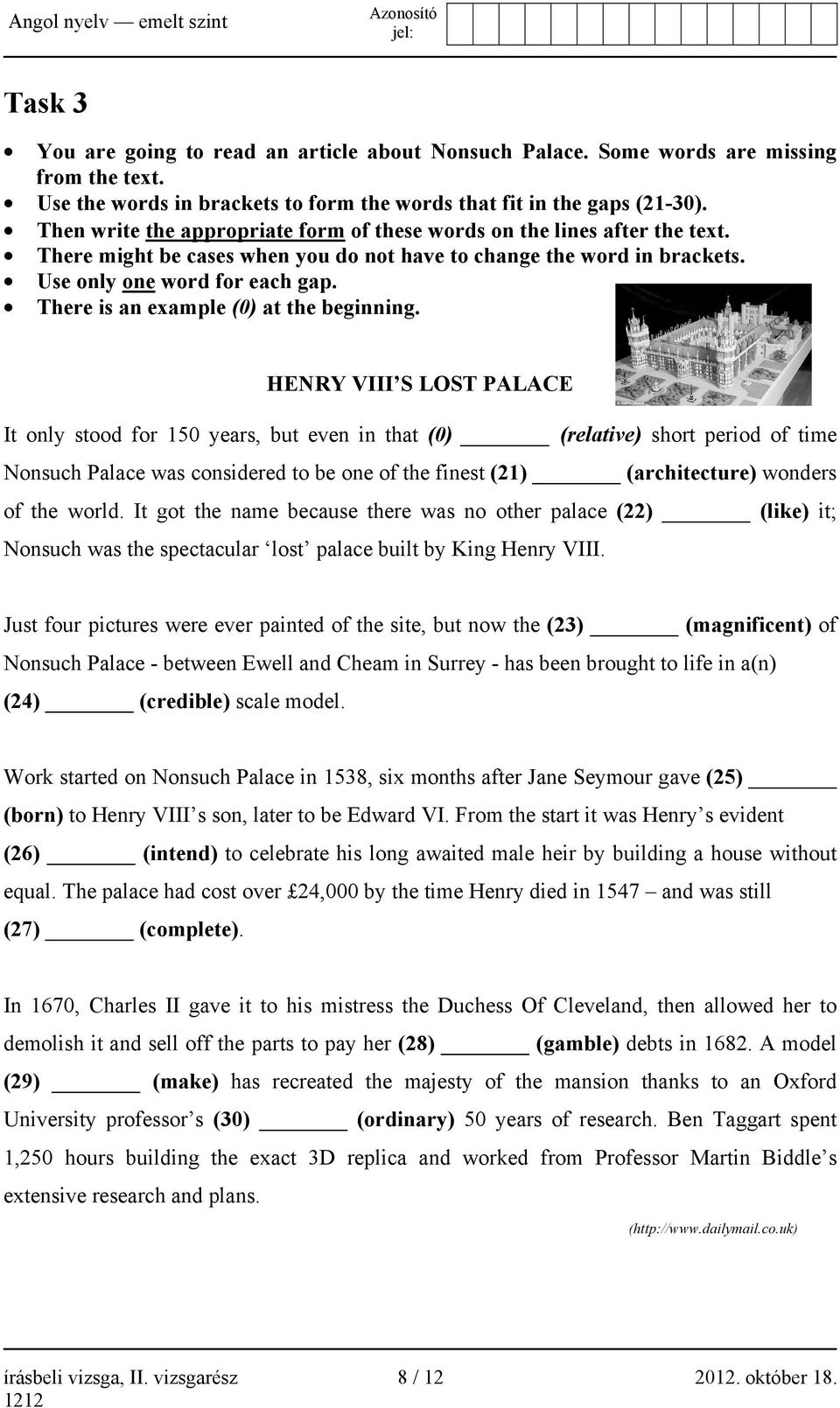 There is an example (0) at the beginning.