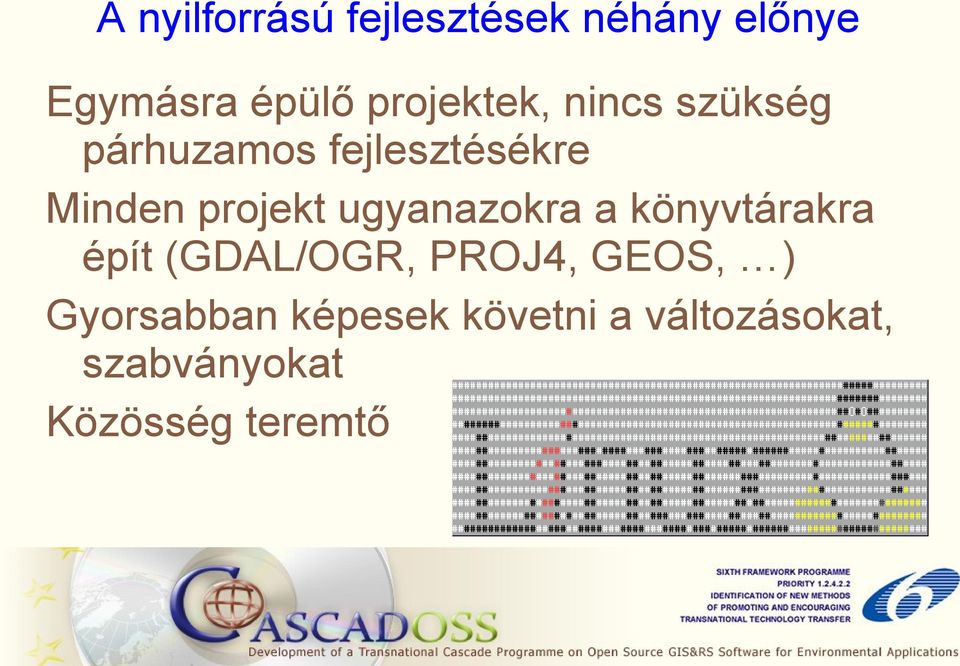 projekt ugyanazokra a könyvtárakra épít (GDAL/OGR, PROJ4,