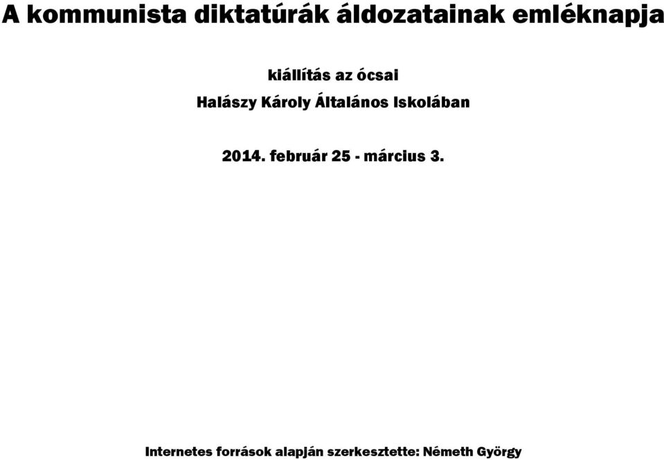 Általános Iskolában 2014.