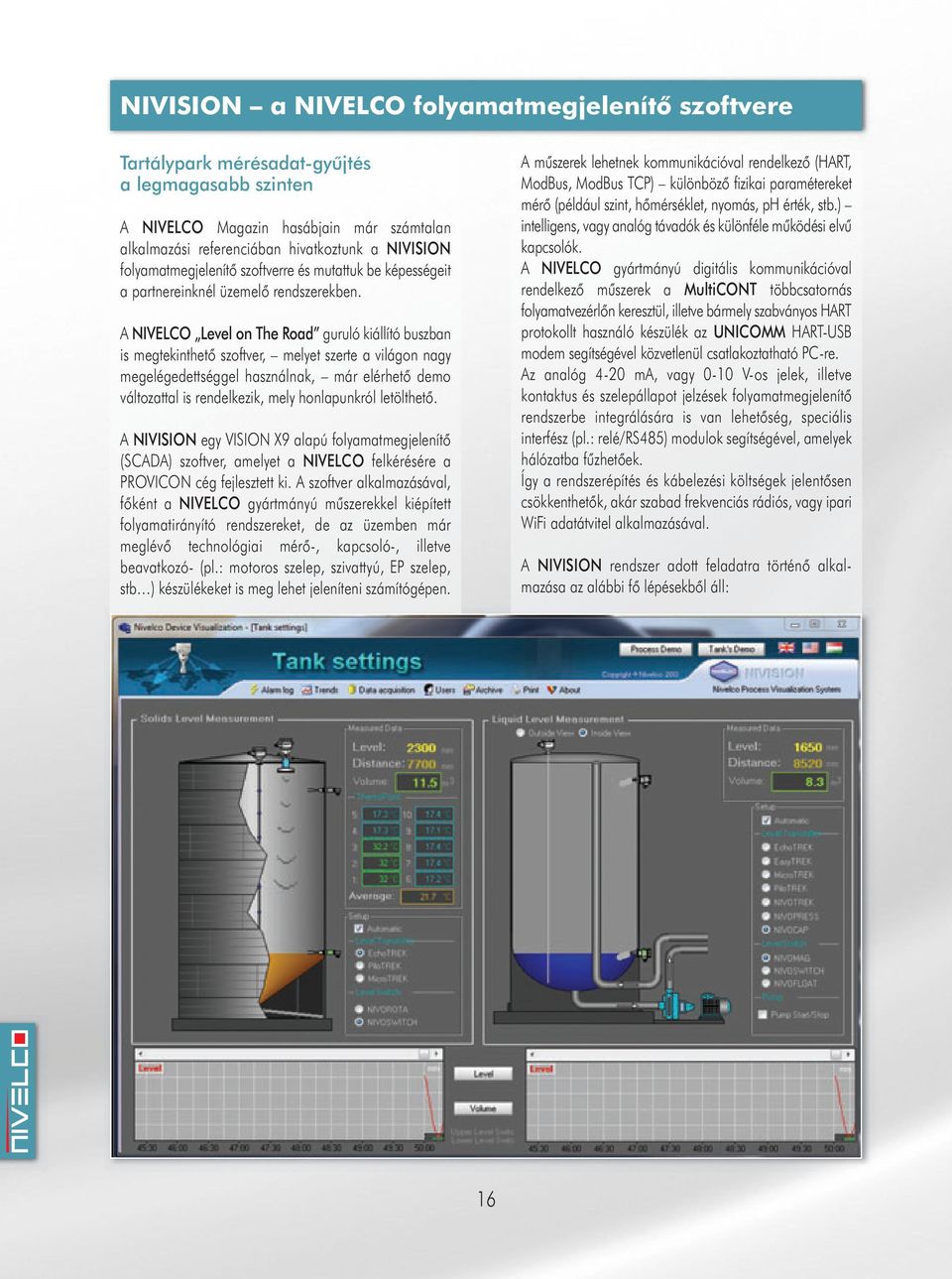 A NIVELCO Level on The Road guruló kiállító buszban is megtekinthető szoftver, melyet szerte a világon nagy megelégedettséggel használnak, már elérhető demo változattal is rendelkezik, mely