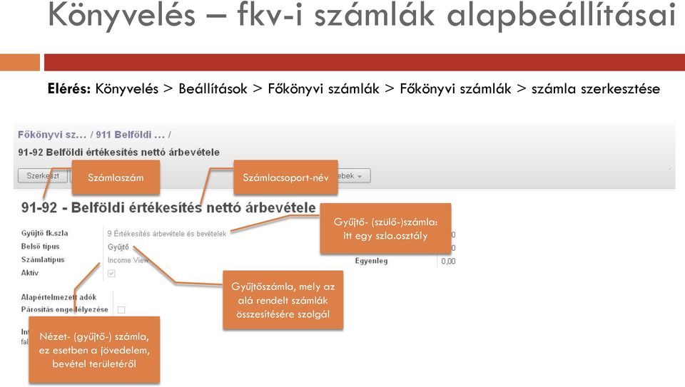 Gyűjtő- (szülő-)számla: itt egy szla.