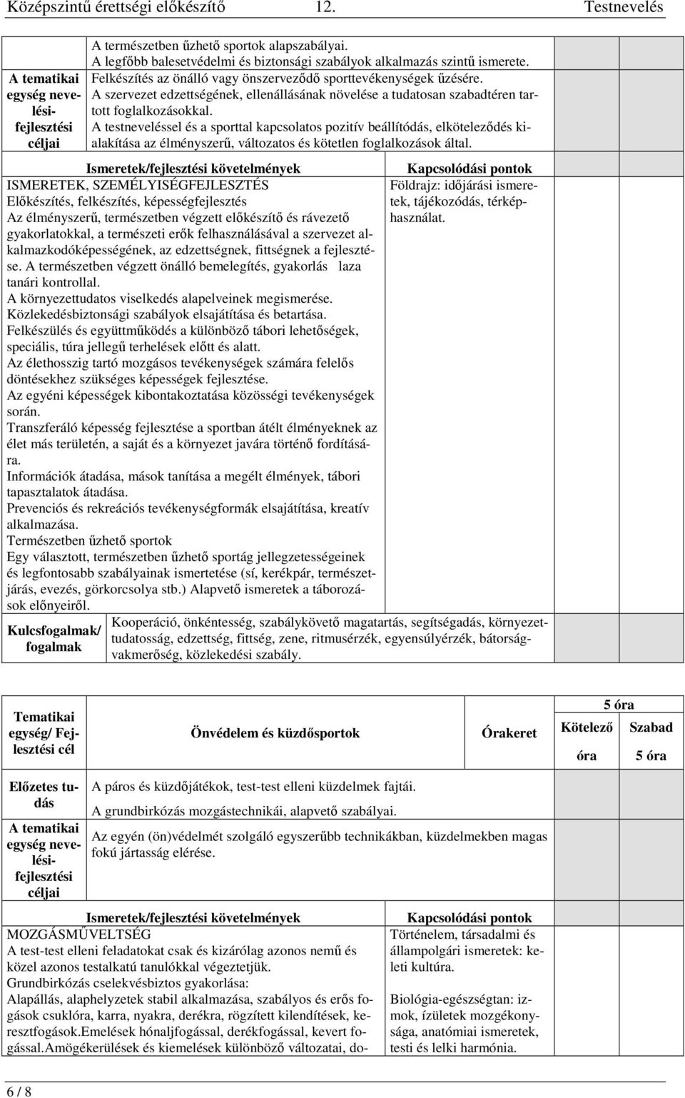 A testneveléssel és a sporttal kapcsolatos pozitív beállítódás, elköteleződés kialakítása az élményszerű, változatos és kötetlen foglalkozások által.