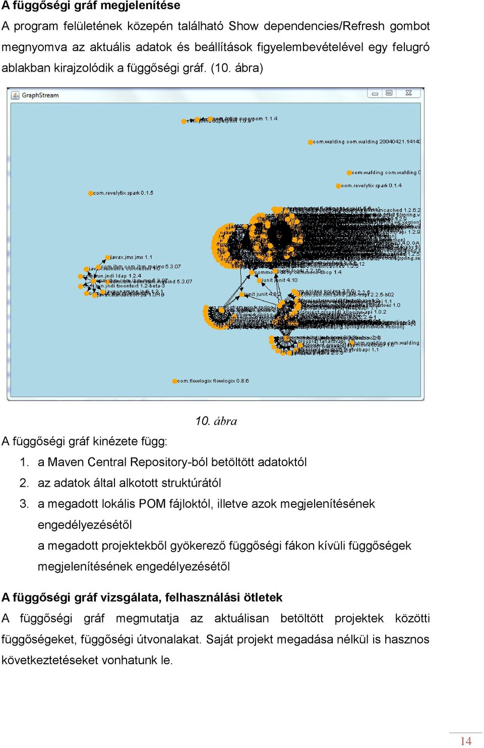 a megadott lokális POM fájloktól, illetve azok megjelenítésének engedélyezésétől a megadott projektekből gyökerező függőségi fákon kívüli függőségek megjelenítésének engedélyezésétől A függőségi