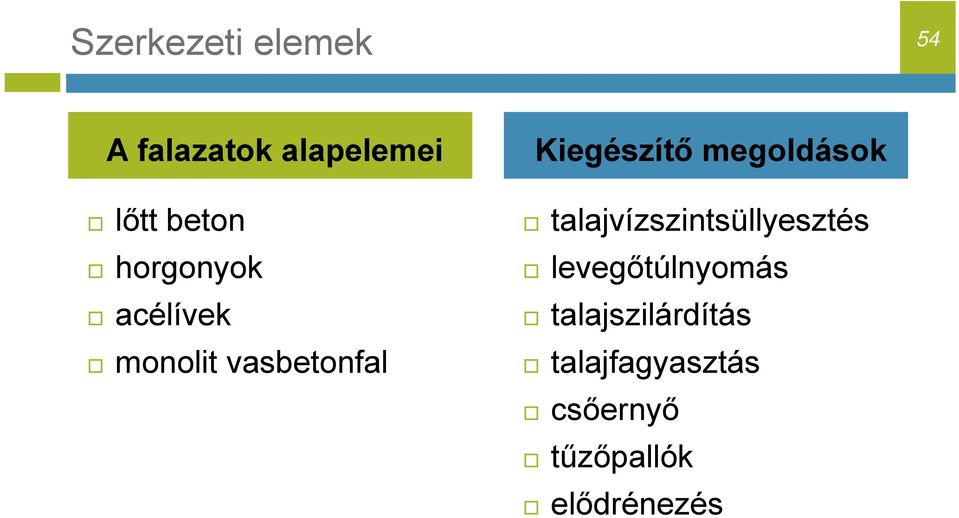 megoldások talajvízszintsüllyesztés levegőtúlnyomás