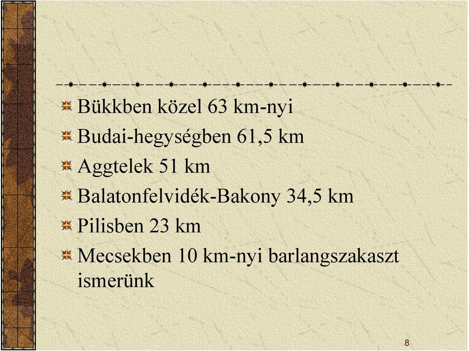 km Balatonfelvidék-Bakony 34,5 km