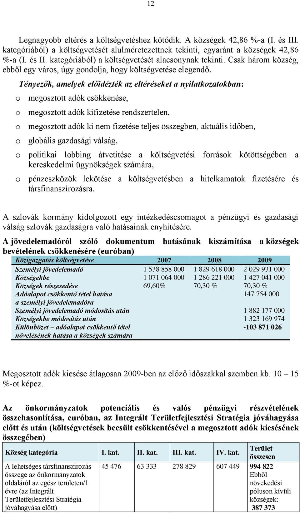 Tényezők, amelyek előidézték az eltéréseket a nyilatkozatokban: o megosztott adók csökkenése, o megosztott adók kifizetése rendszertelen, o megosztott adók ki nem fizetése teljes összegben, aktuális