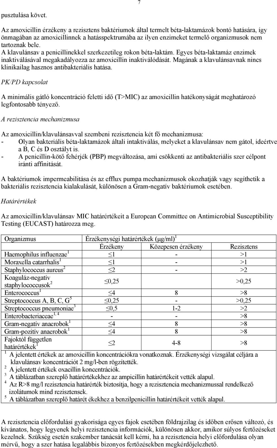 bele. A klavulánsav a penicillinekkel szerkezetileg rokon béta-laktám. Egyes béta-laktamáz enzimek inaktiválásával megakadályozza az amoxicillin inaktiválódását.