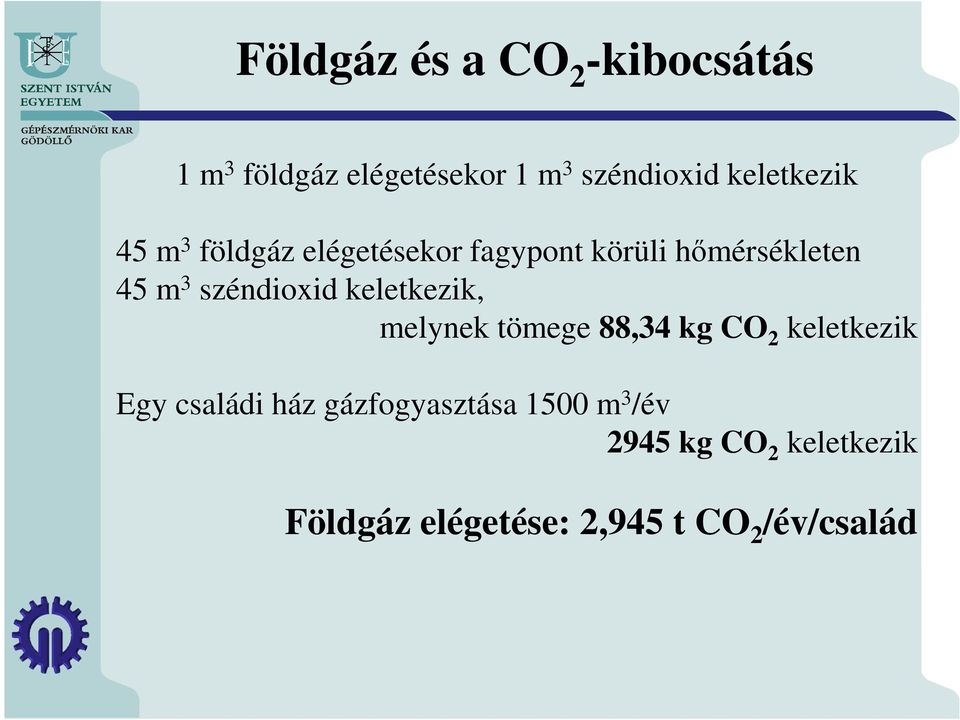 széndioxid keletkezik, melynek tömege 88,34 kg CO 2 keletkezik Egy családi ház