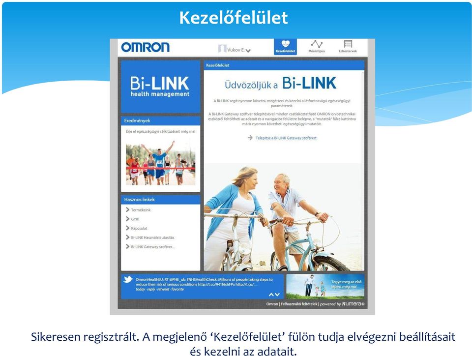A megjelenő Kezelőfelület