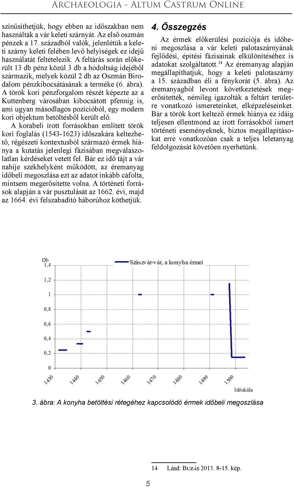 A feltárás során előkerült 13 db pénz közül 3 db a hódoltság idejéből származik, melyek közül 2 db az Oszmán Birodalom pénzkibocsátásának a terméke (6. ábra).