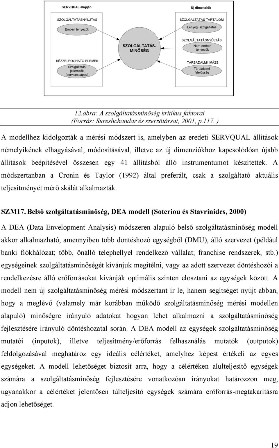 ) A modellhez kidolgozták a mérési módszert is, amelyben az eredeti SERVQUAL állítások némelyikének elhagyásával, módosításával, illetve az új dimenziókhoz kapcsolódóan újabb állítások beépítésével