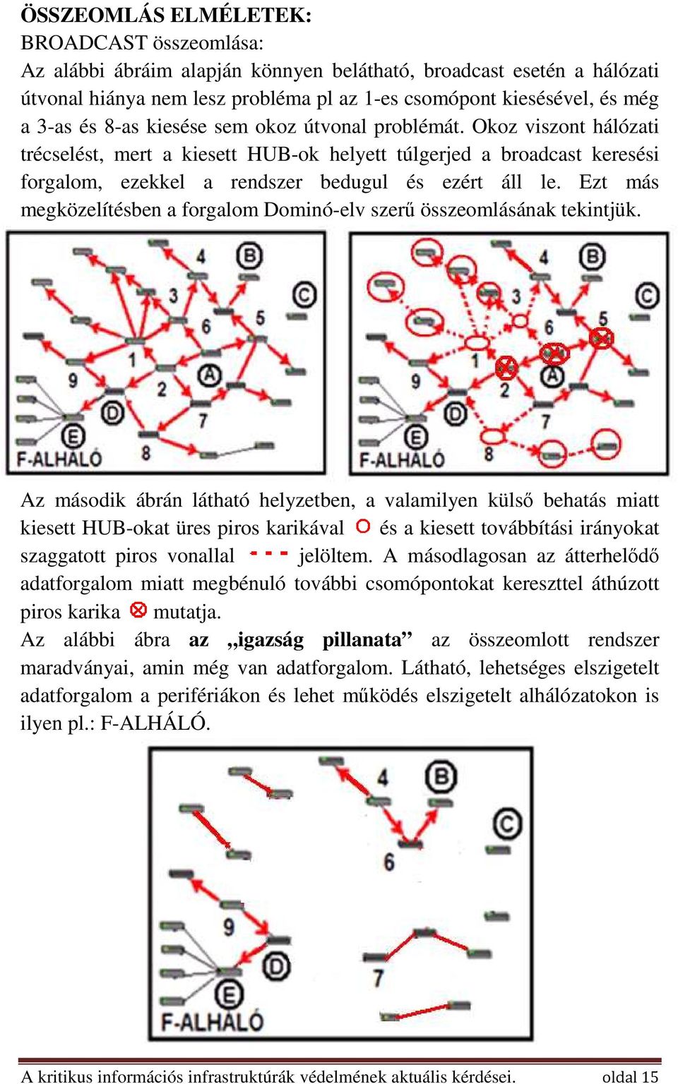 Ezt más megközelítésben a forgalom Dominó-elv szerű összeomlásának tekintjük.