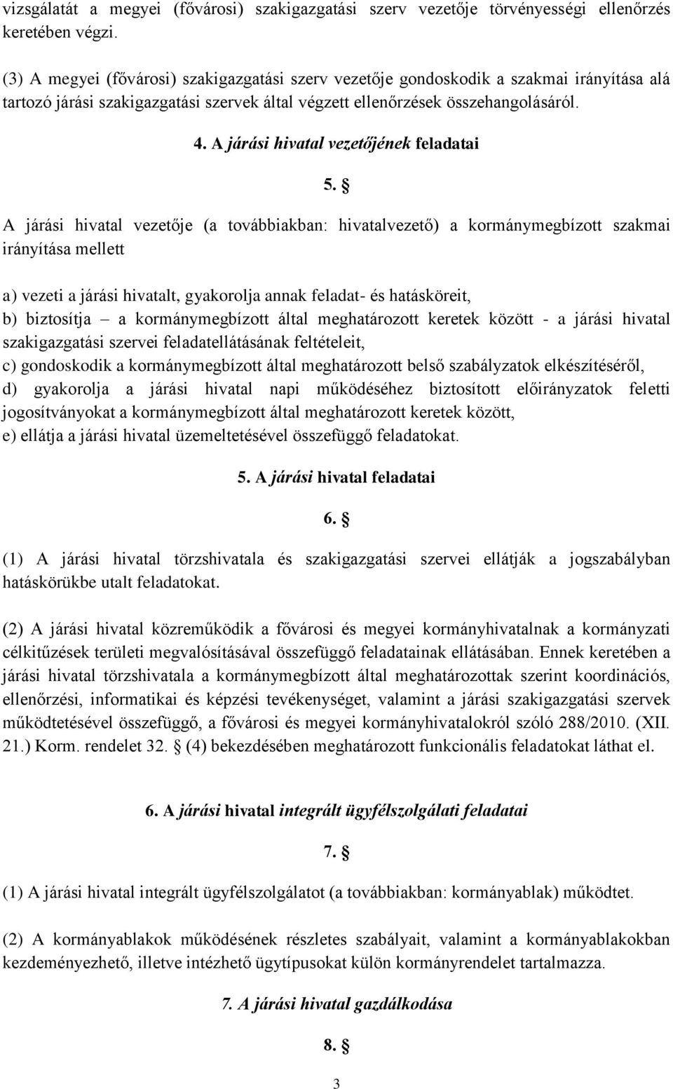 A járási hivatal vezetőjének feladatai 5.