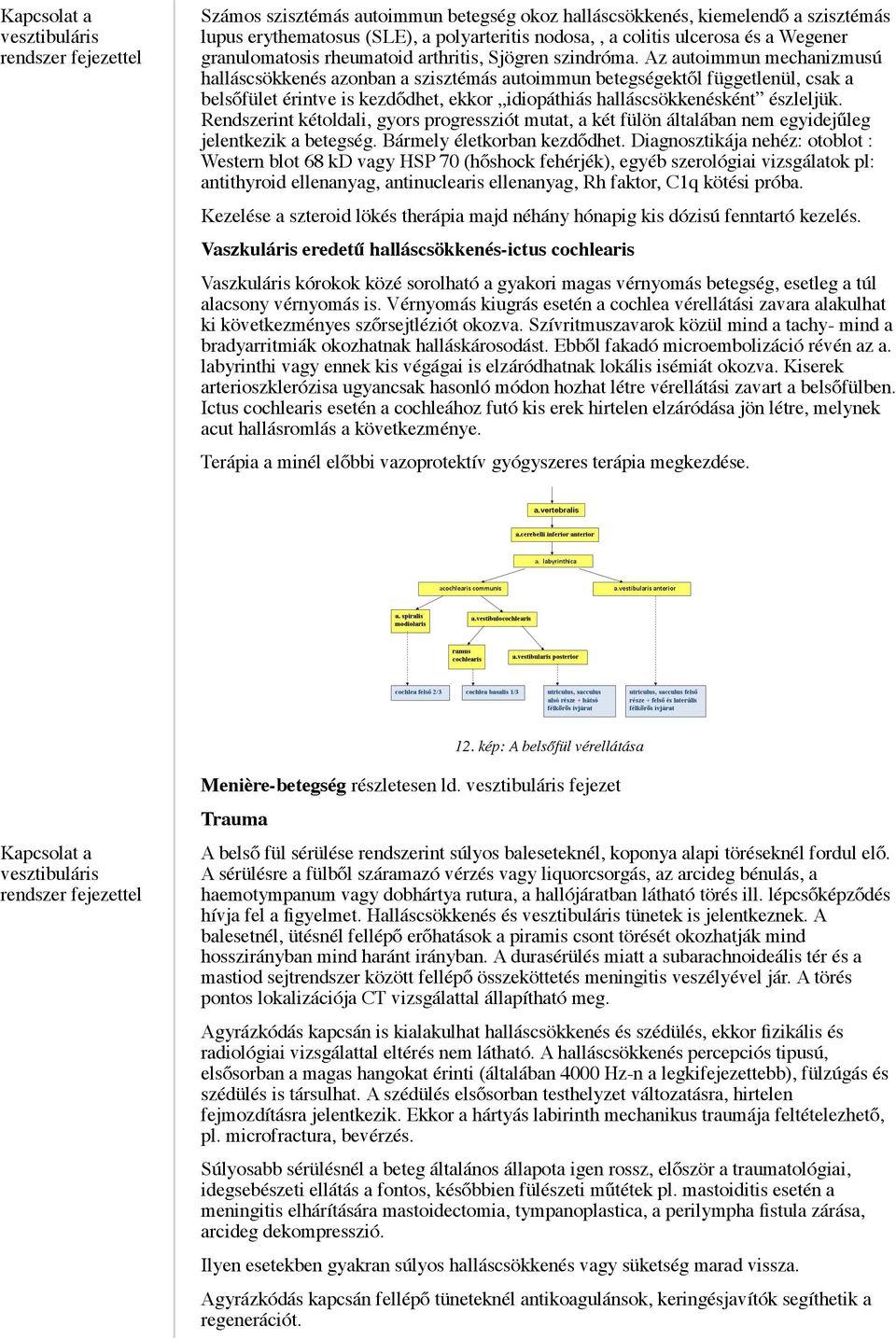 Az autoimmun mechanizmusú halláscsökkenés azonban a szisztémás autoimmun betegségektől függetlenül, csak a belsőfület érintve is kezdődhet, ekkor idiopáthiás halláscsökkenésként észleljük.