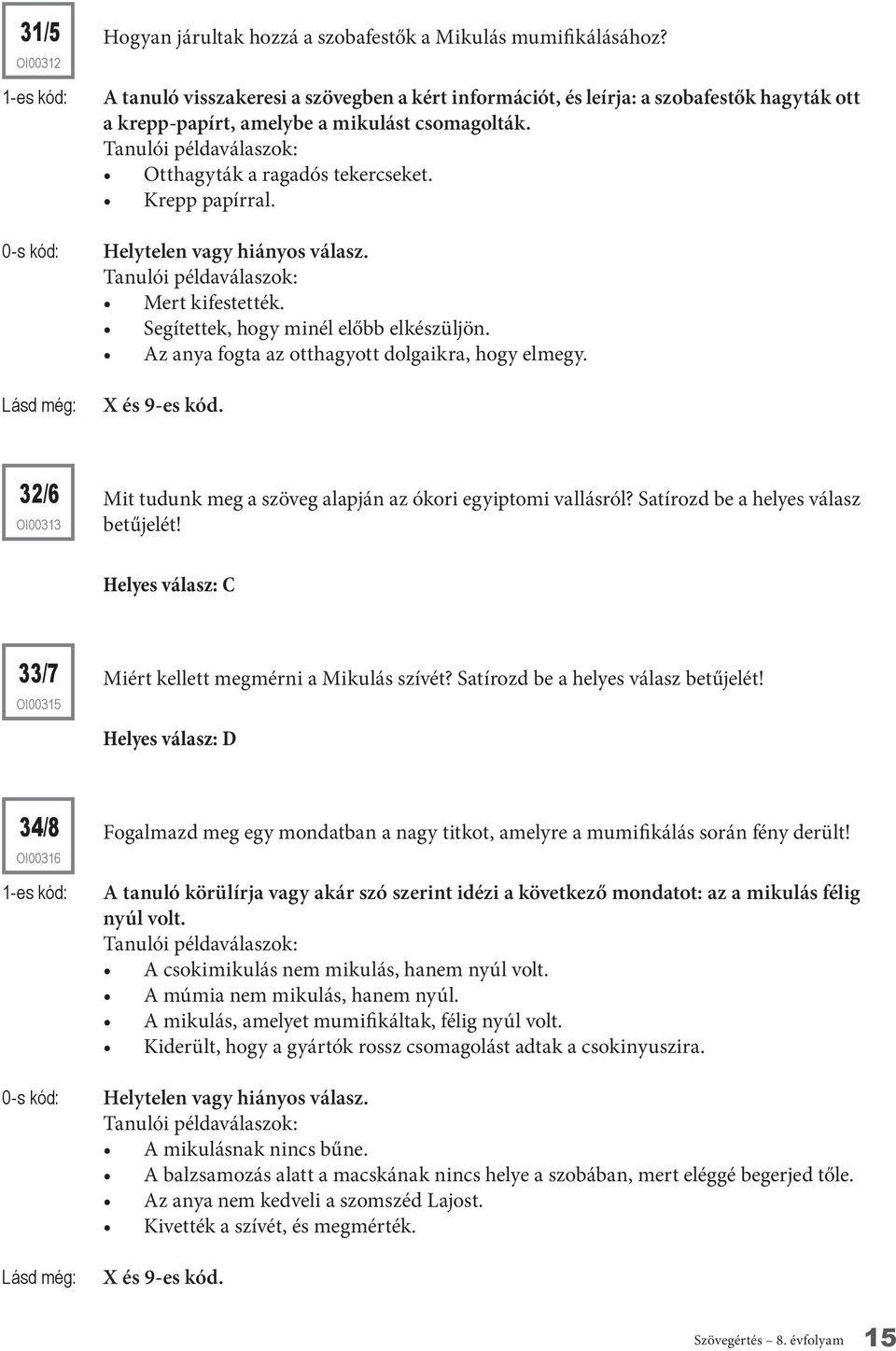 Mert kifestették. Segítettek, hogy minél előbb elkészüljön. Az anya fogta az otthagyott dolgaikra, hogy elmegy. 32/6 OI00313 Mit tudunk meg a szöveg alapján az ókori egyiptomi vallásról?