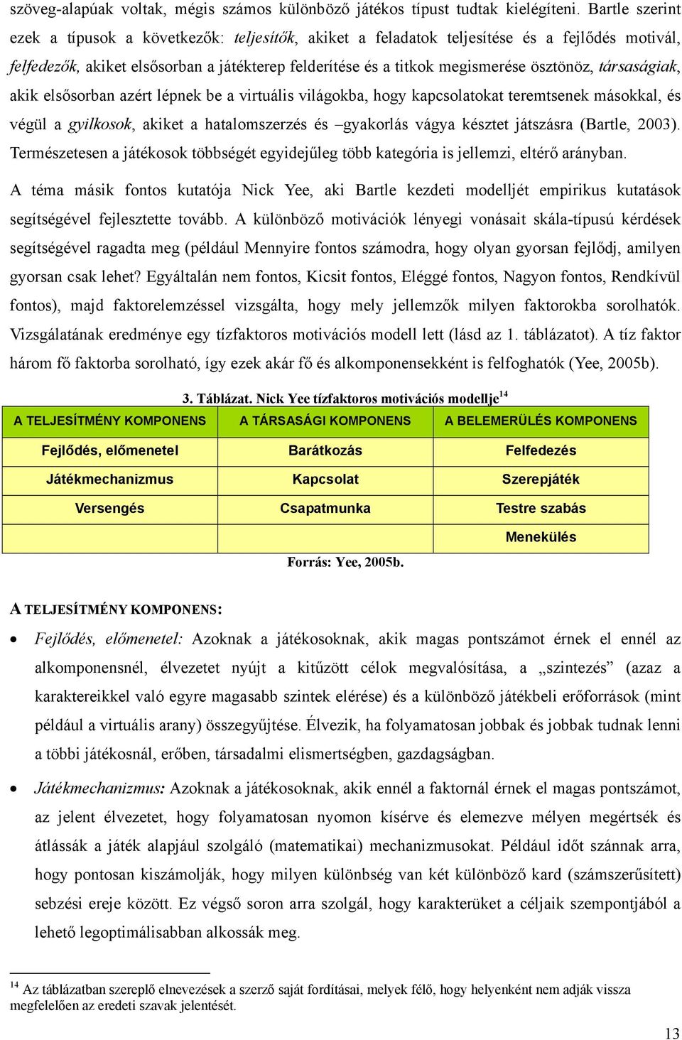 társaságiak, akik elsősorban azért lépnek be a virtuális világokba, hogy kapcsolatokat teremtsenek másokkal, és végül a gyilkosok, akiket a hatalomszerzés és gyakorlás vágya késztet játszásra