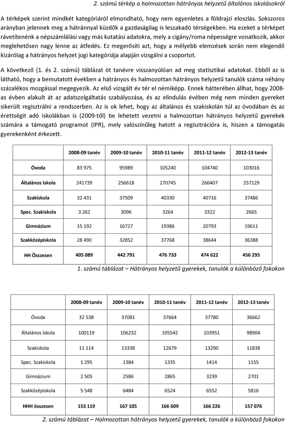 Ha ezeket a térképet rávetítenénk a népszámlálási vagy más kutatási adatokra, mely a cigány/roma népességre vonatkozik, akkor meglehetősen nagy lenne az átfedés.