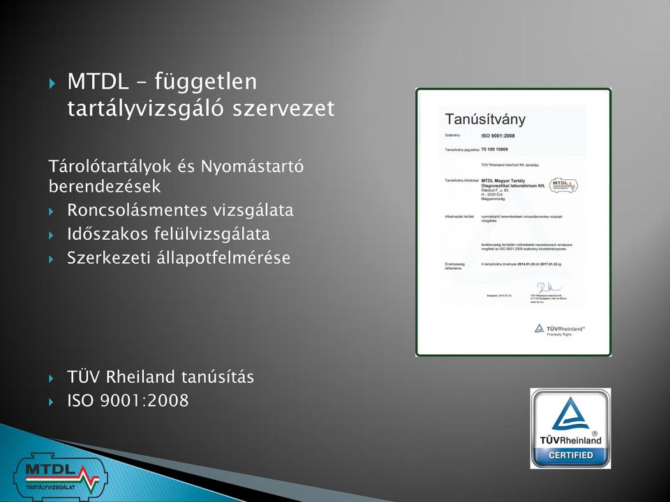 Roncsolásmentes vizsgálata Időszakos