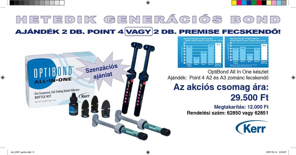 Szenzációs ajánlat OptiBond All In One készlet Ajándék: Point 4 A2